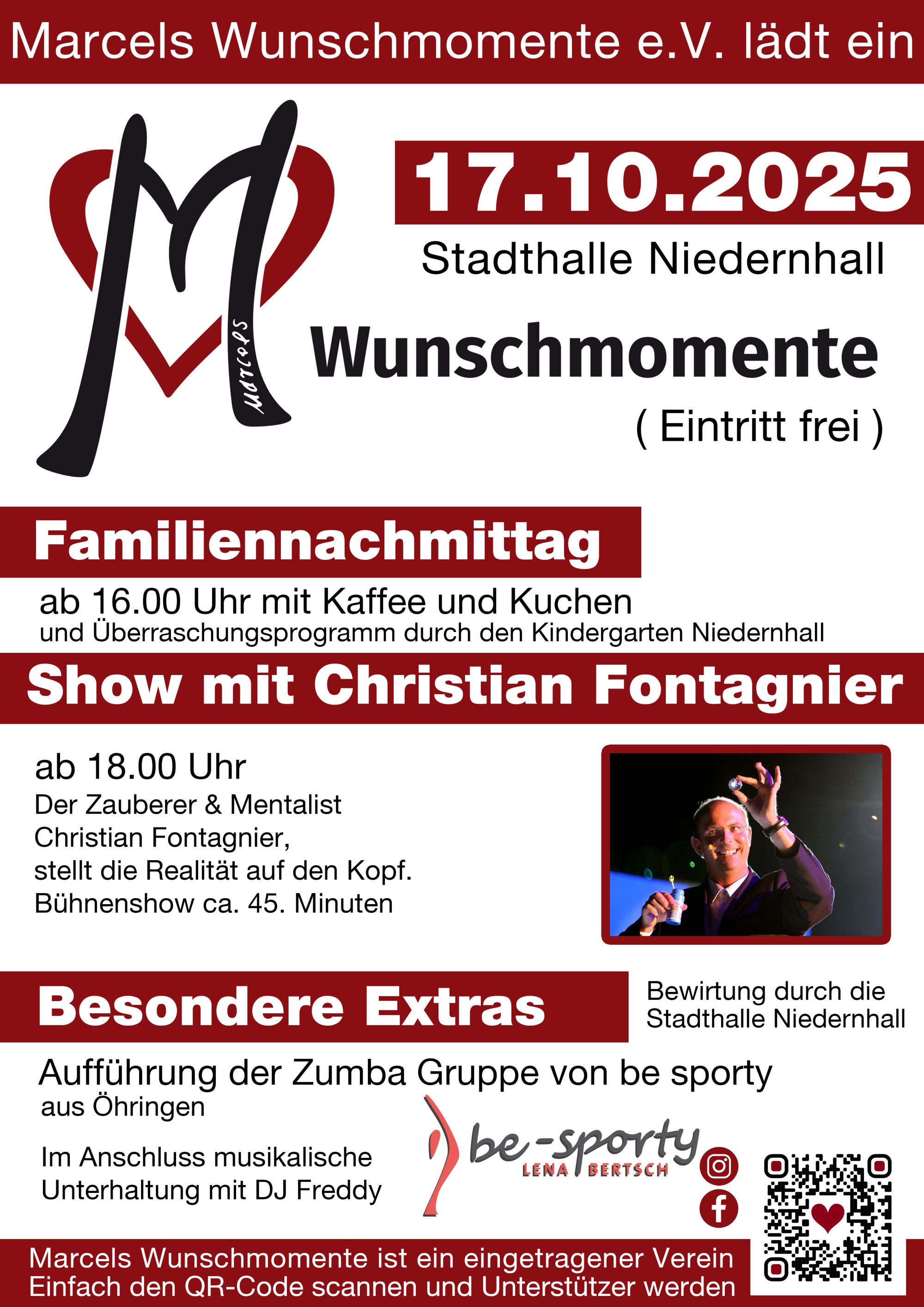 Plakat für den Familiennachmittag