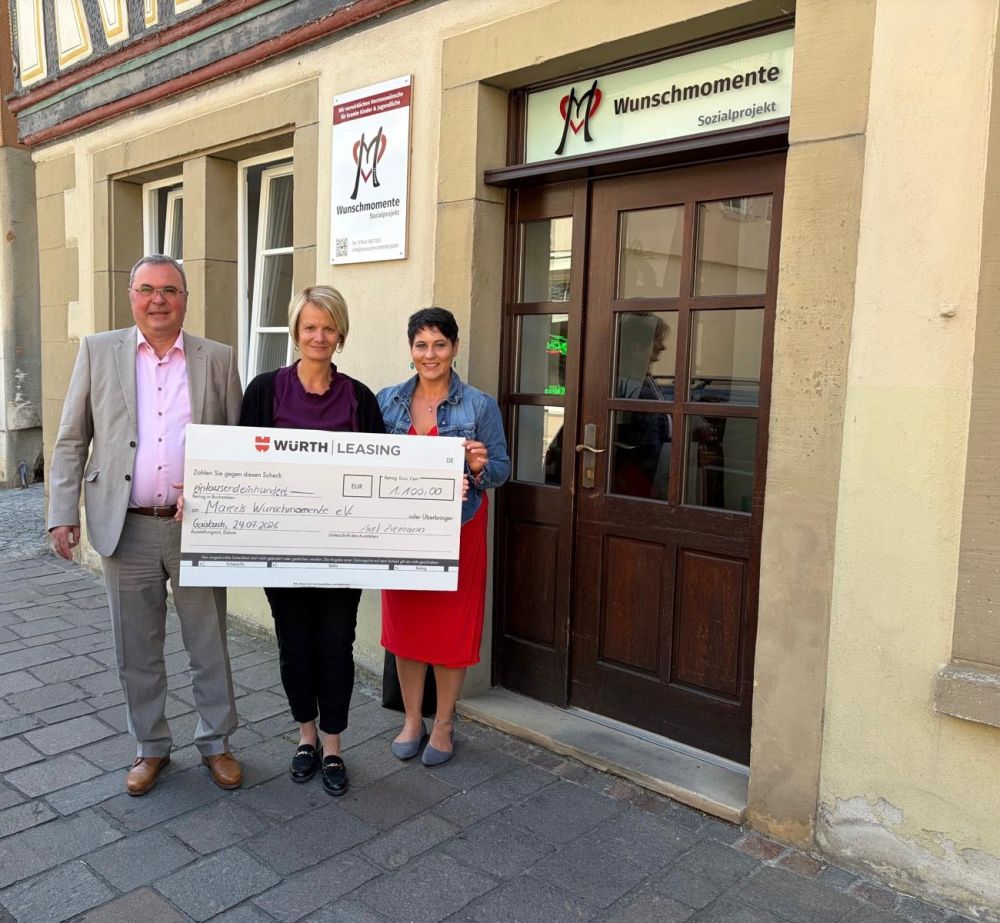 Spendenübergabe Würth Leasing