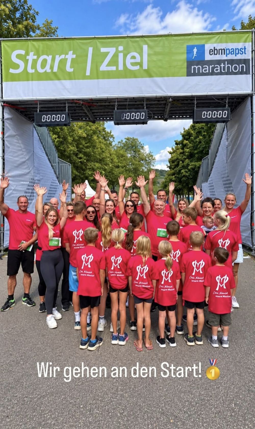 Gruppenbild vor der Startlinie