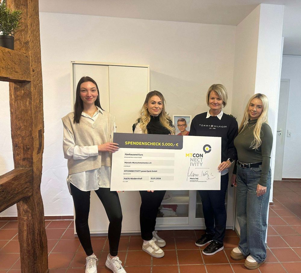Spendenübergabe MT Connectivity